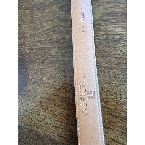 Trafalgar Dante Embossed Black Italian Calfskin Leather Belt Sz 40 Made In USA - Picture 6 of 6